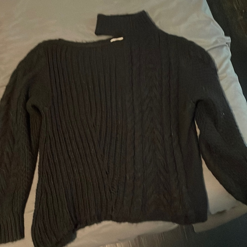 Peach Love Black sweater (very soft)